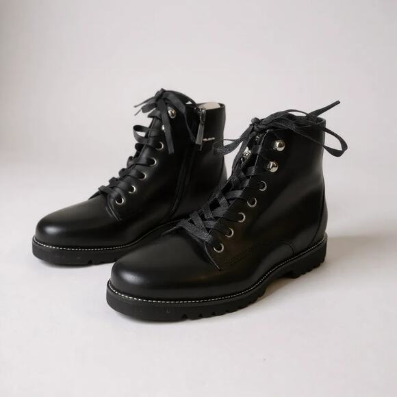 Blondo Waterproof Black Leather Combat Boots | Women’s Size 8.5 - Picture 3 of 9